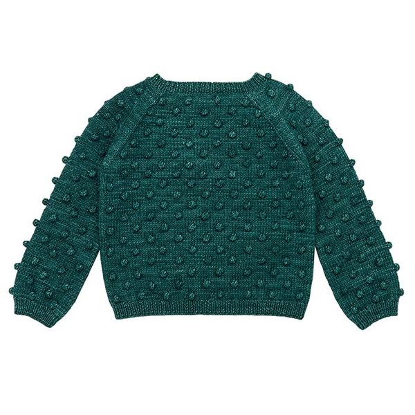 Kids Misha & Puff Popcorn Sweater - Peacock Green | Garmentory