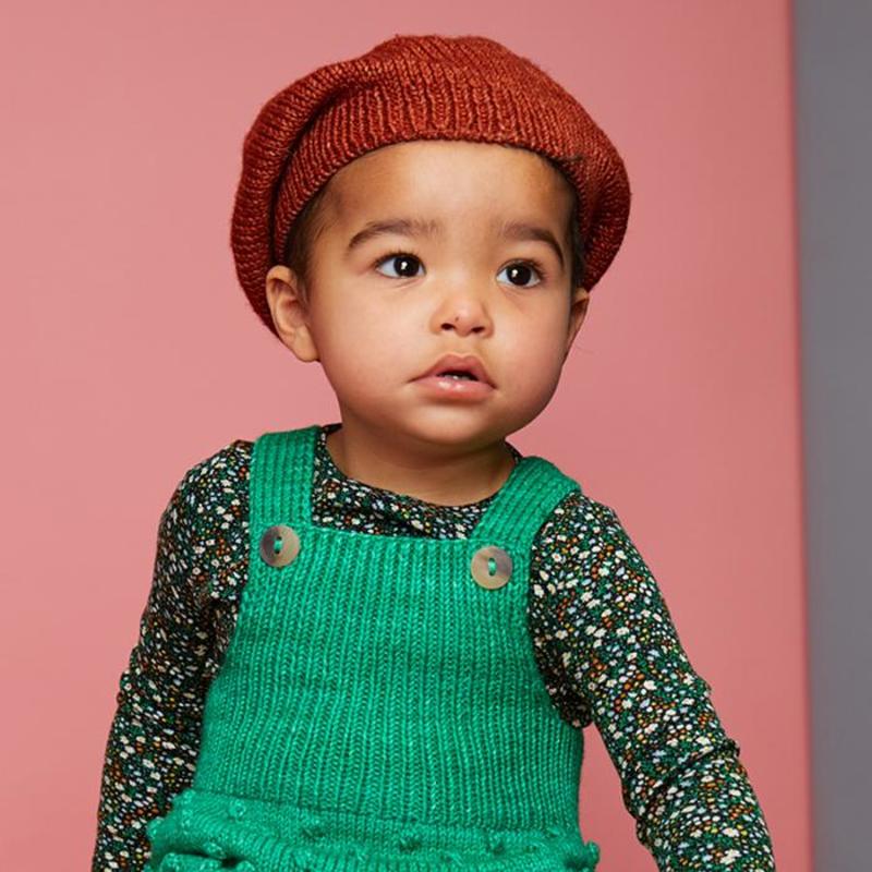 Kids Misha & Puff Simple Beret Hat - Henna Brown | Garmentory