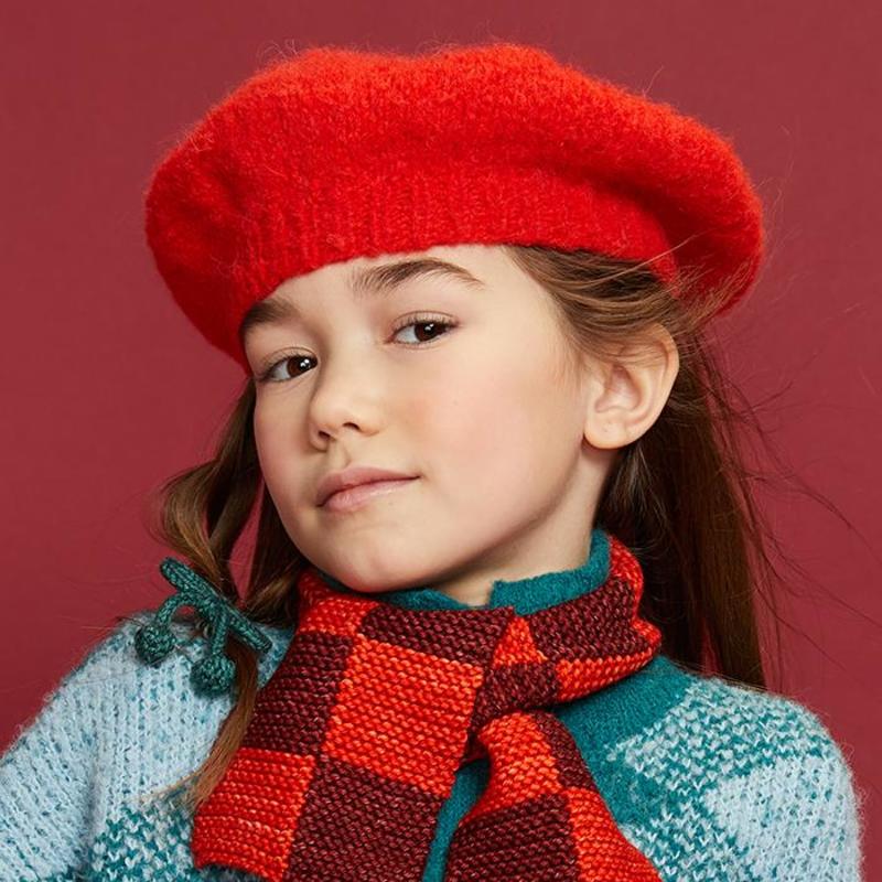 Misha & Puff Child Simple Beret Hat Red Flame | Garmentory