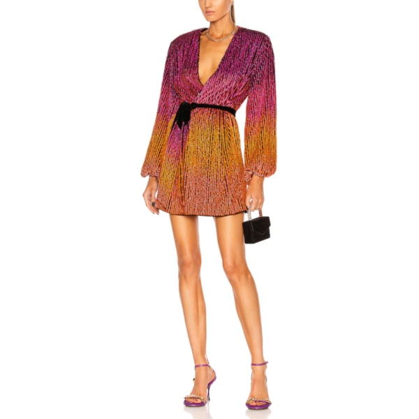 slim fit dress slacks Brooke sequin kimono robe main image 0