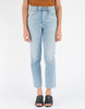 AGOLDE Riley Crop Hi Rise Straight Jean - Blue Rock - Thumbnail 1