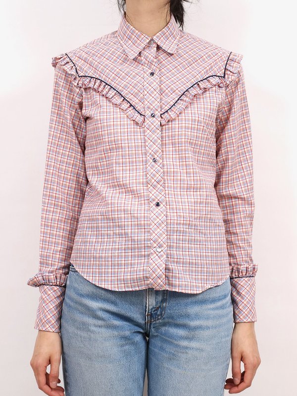 Vintage western frill button down shirt 