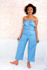 LUCCA Couture Strapless Chambray Jumpsuit  - Thumbnail 1