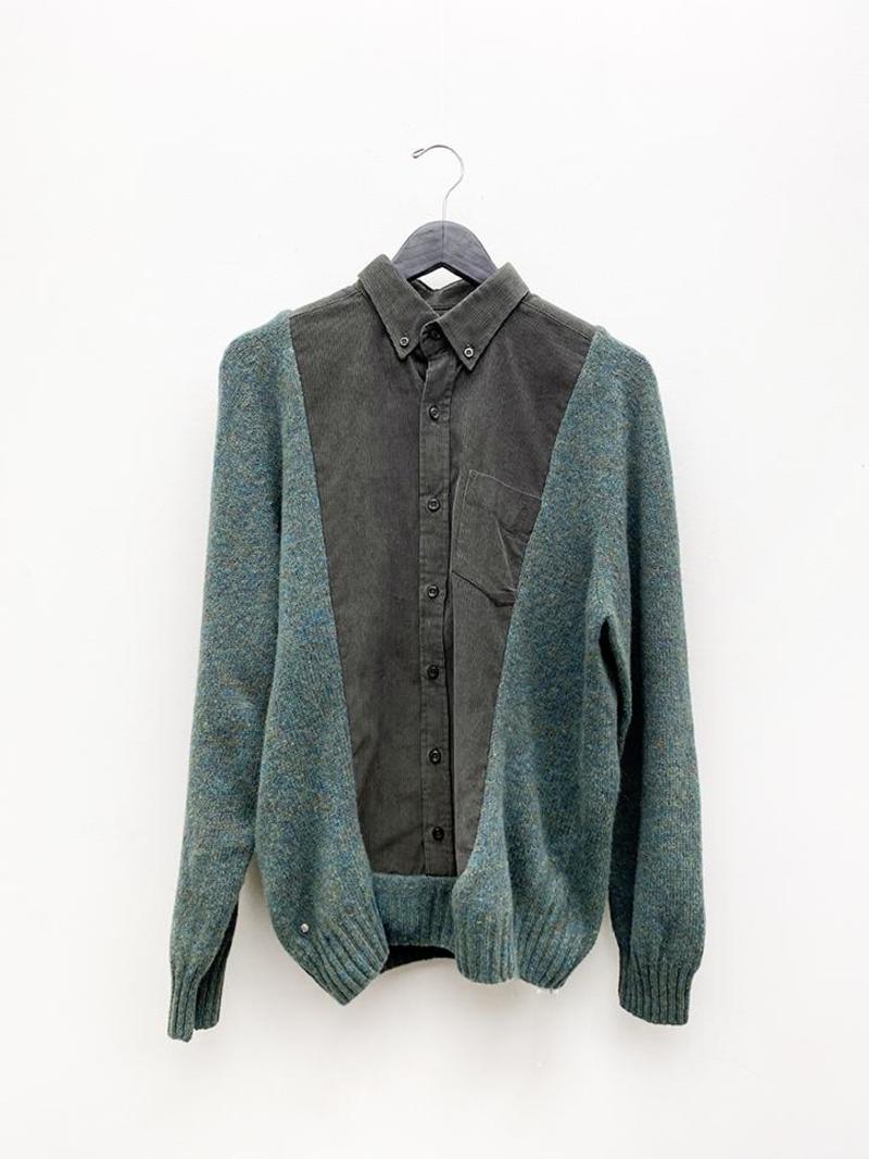 Bless Frontinsert shirt - Green/Grey | Garmentory