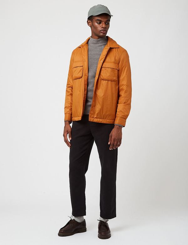 NN07 Columbo Padded Overshirt 8429 - Pumpkin Orange | Garmentory