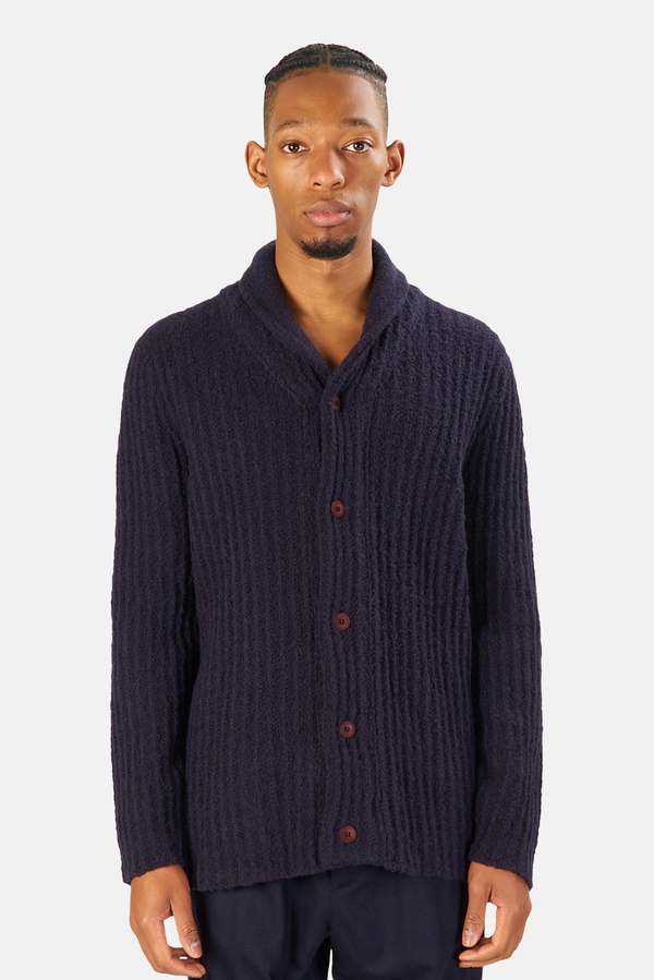 04651/ Chunky Cardigan Sweater Navy Garmentory
