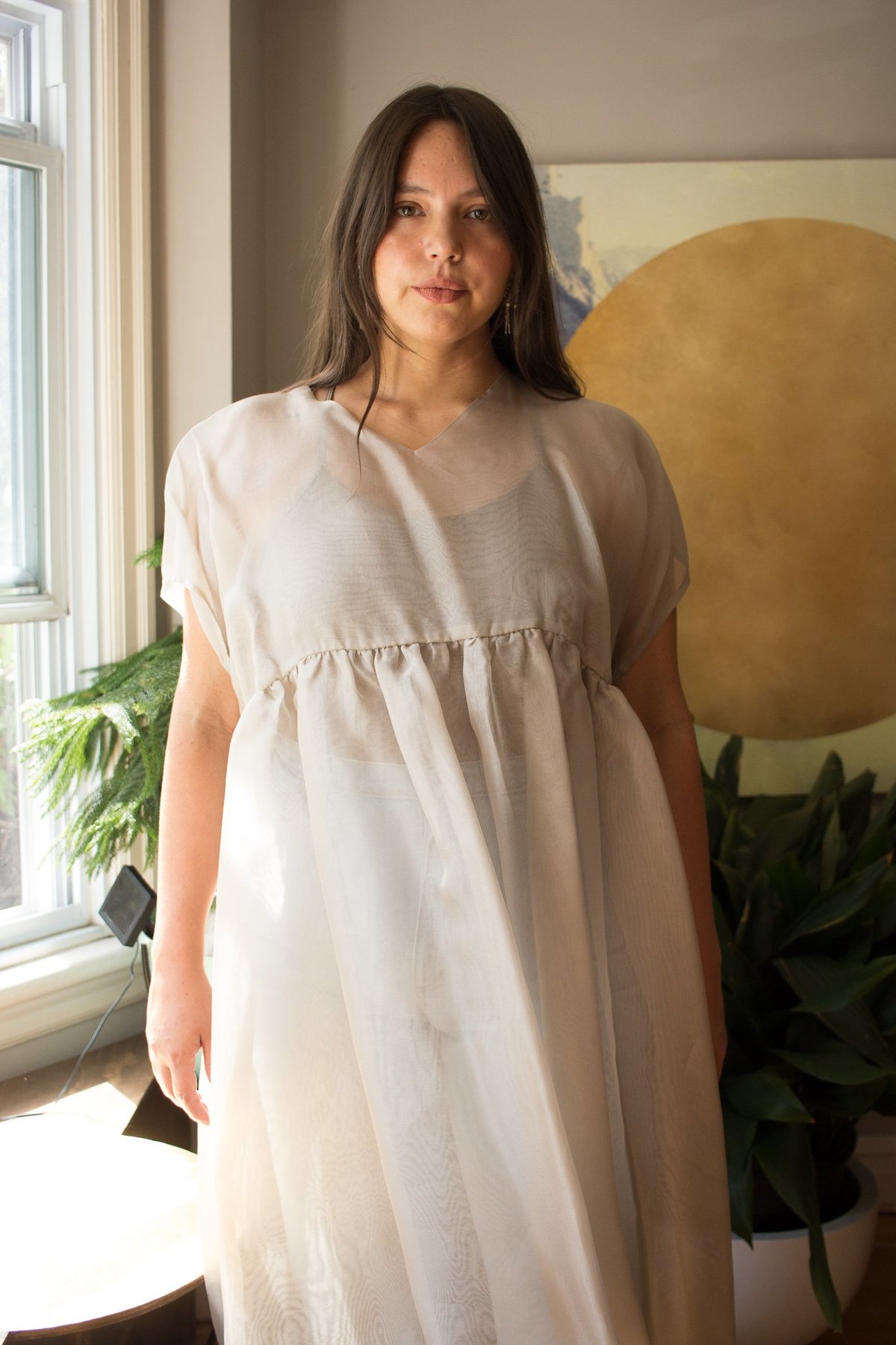 Noémiah Tulip Dress - Mushroom - Image 4 of 9