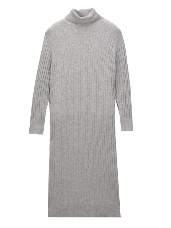 fitted lace wedding dress Women's Grey Turtleneck Dress main image 1