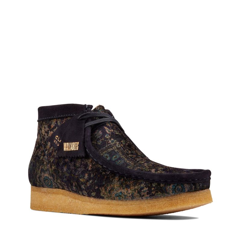 Clarks Wallabee Boot - Navy Velvet | Garmentory display picture 2