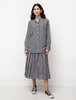 Sara Lanzi Oversize Shirt - Blue Check - Thumbnail 1