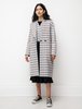 Sara Lanzi Shawl Coat - Check - Thumbnail 1