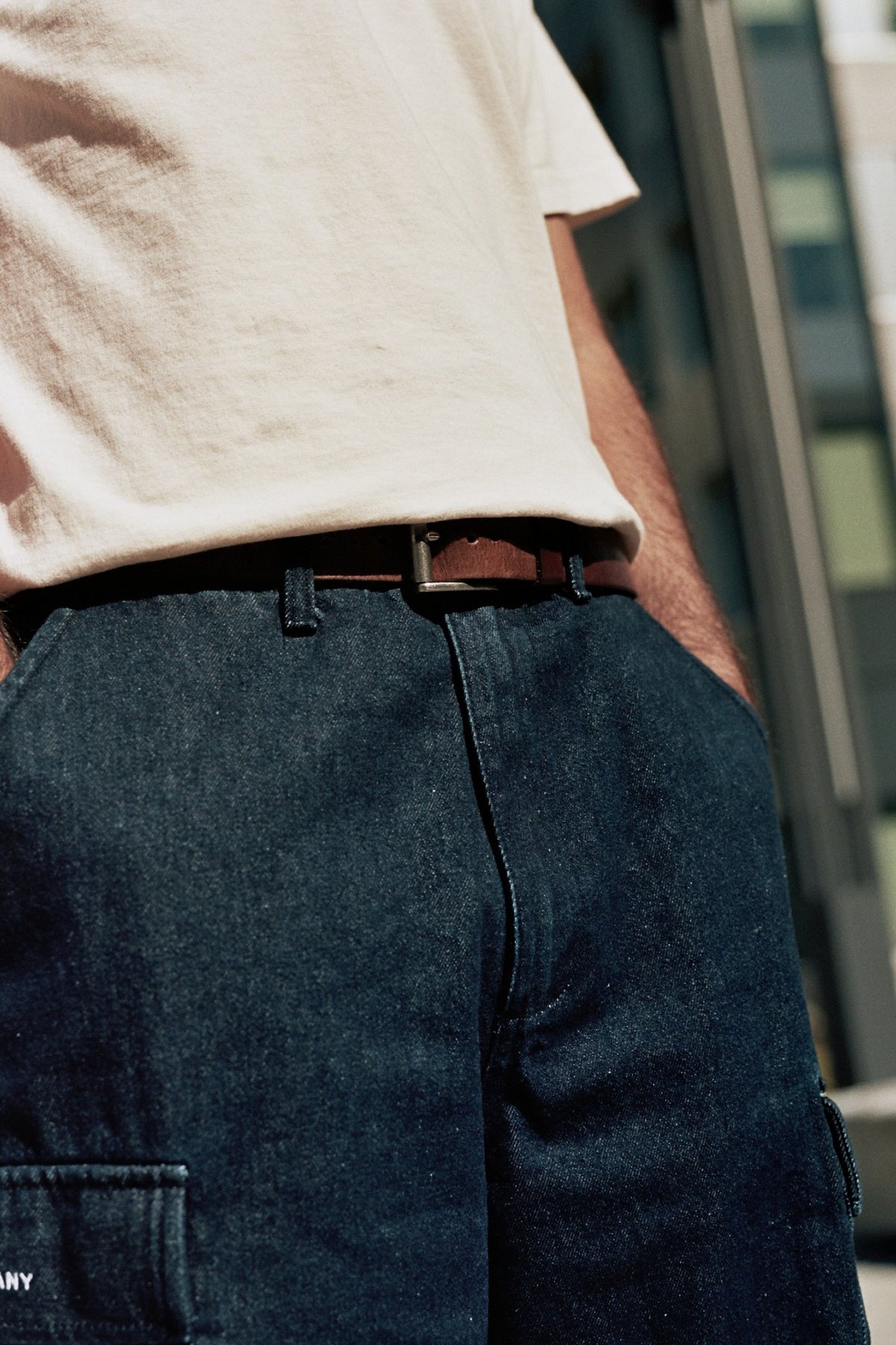 Pop Trading Company Cargo Denim Pants - Rinsed - Image 3 of 5