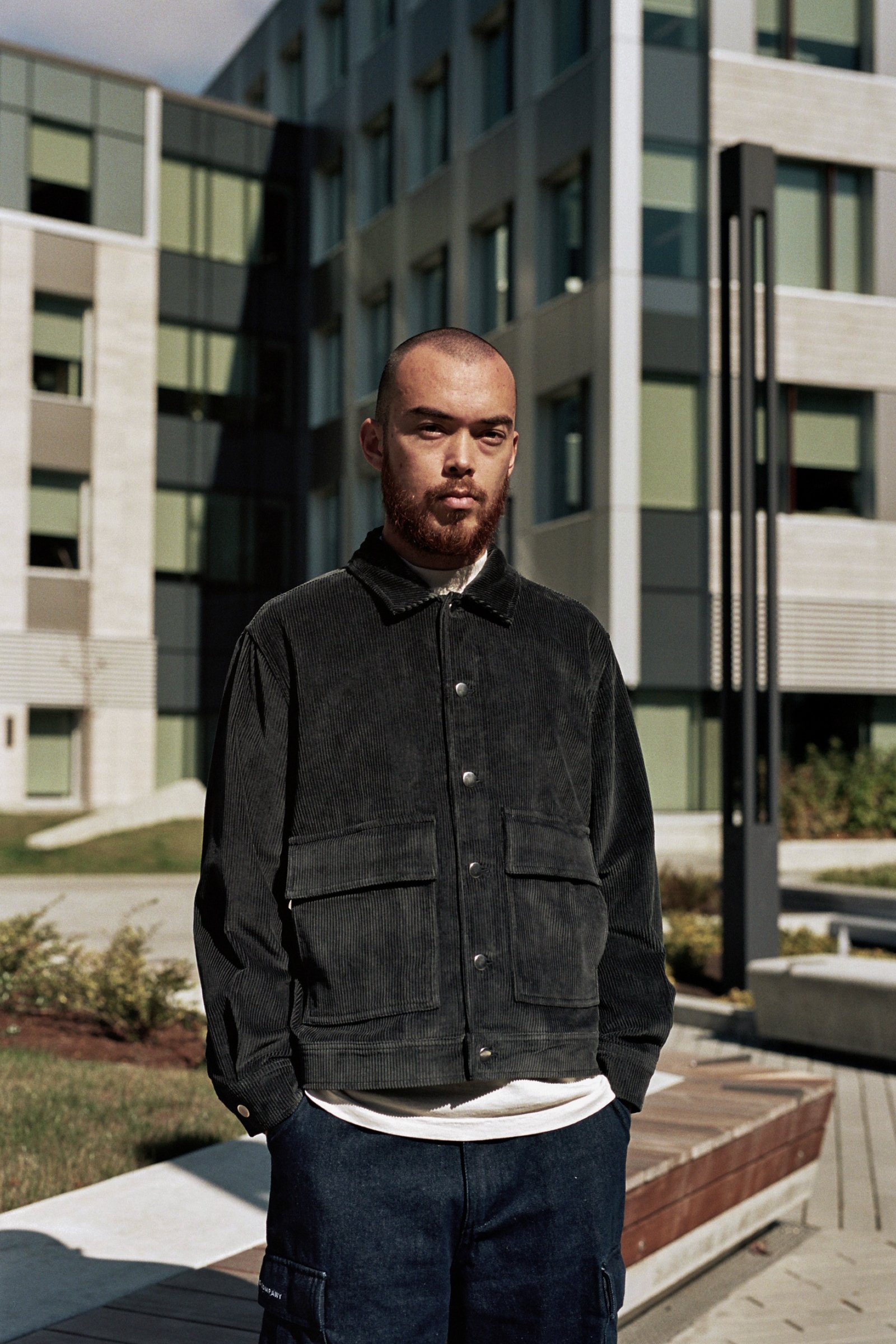 Pop Trading Company Full Button Jacket - Charcoal | Garmentory