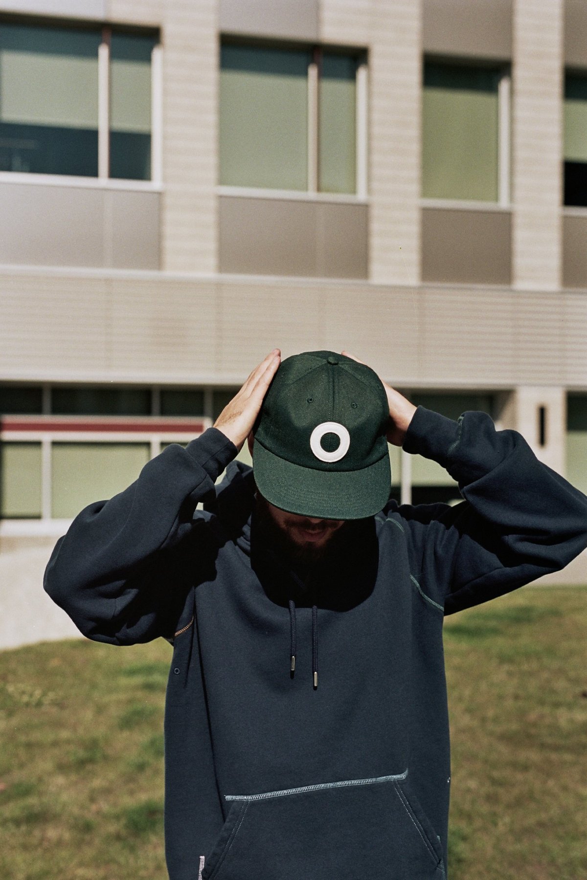 Pop Trading Company O 6 Panel Hat - Dark Green/White