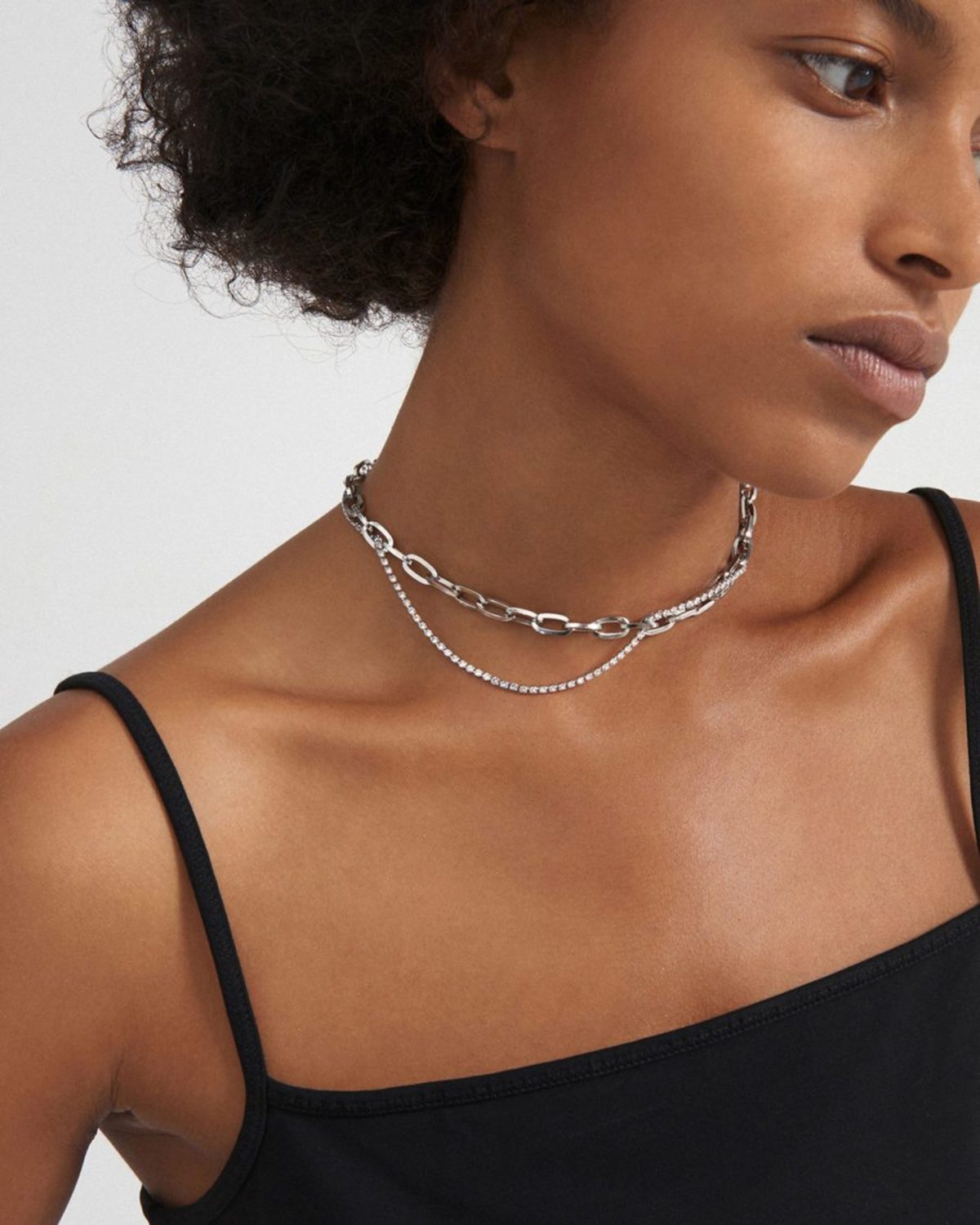 Justine Clenquet Kirsten Necklace Palladium