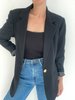 Vintage Descendant Wool Blazer - Black - Thumbnail 1