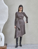Maison De Ines FRONT SHIRRING DRESS - brown - Thumbnail 9