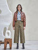 Maison De Ines Oxford Wide Pants - Khaki - Thumbnail 7