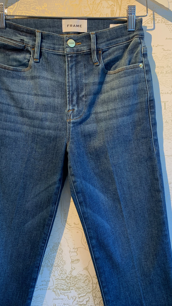 FRAME Denim Le High Straight JEANS Bestia Wash Garmentory