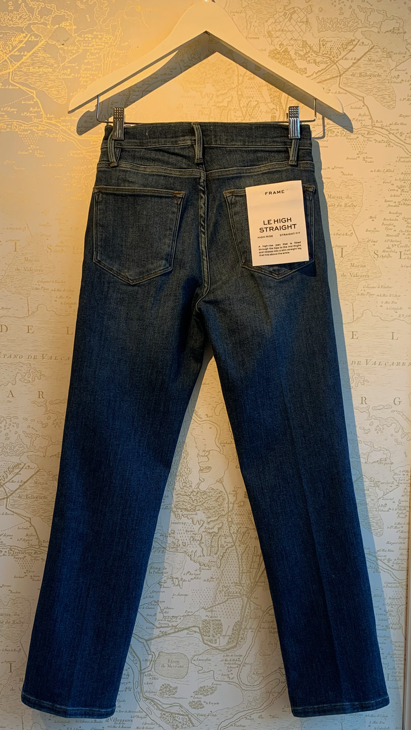 FRAME Denim Le High Straight JEANS Bestia Wash Garmentory