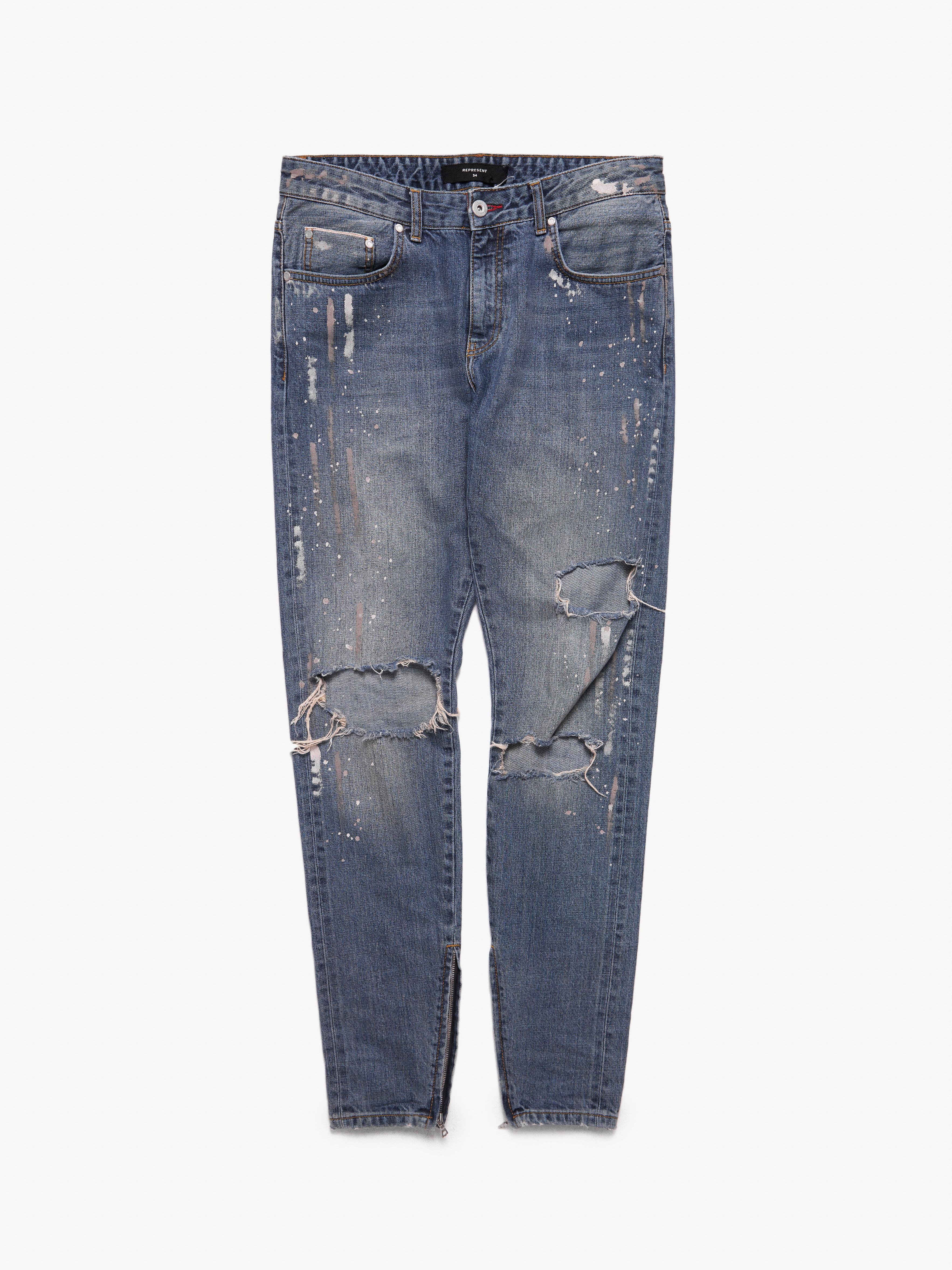 Represent Clo. Distressed Painted Denim 
