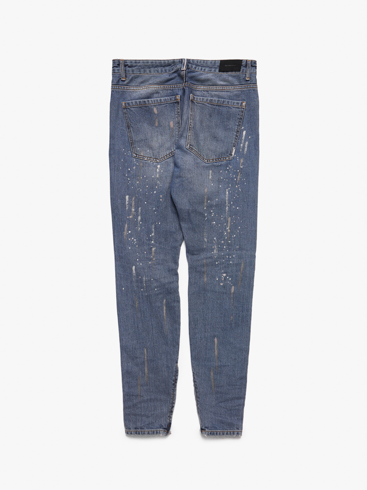 Pre - Loved] Represent Clo. Distressed Painted Denim | Garmentory