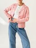 Vintage Leather Blazer - Pink - Thumbnail 3