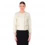 LAMARQUE Mae Basketweave Detail Leather Jacket LAMARQUE Mae Basketweave Detail Leather Jacket