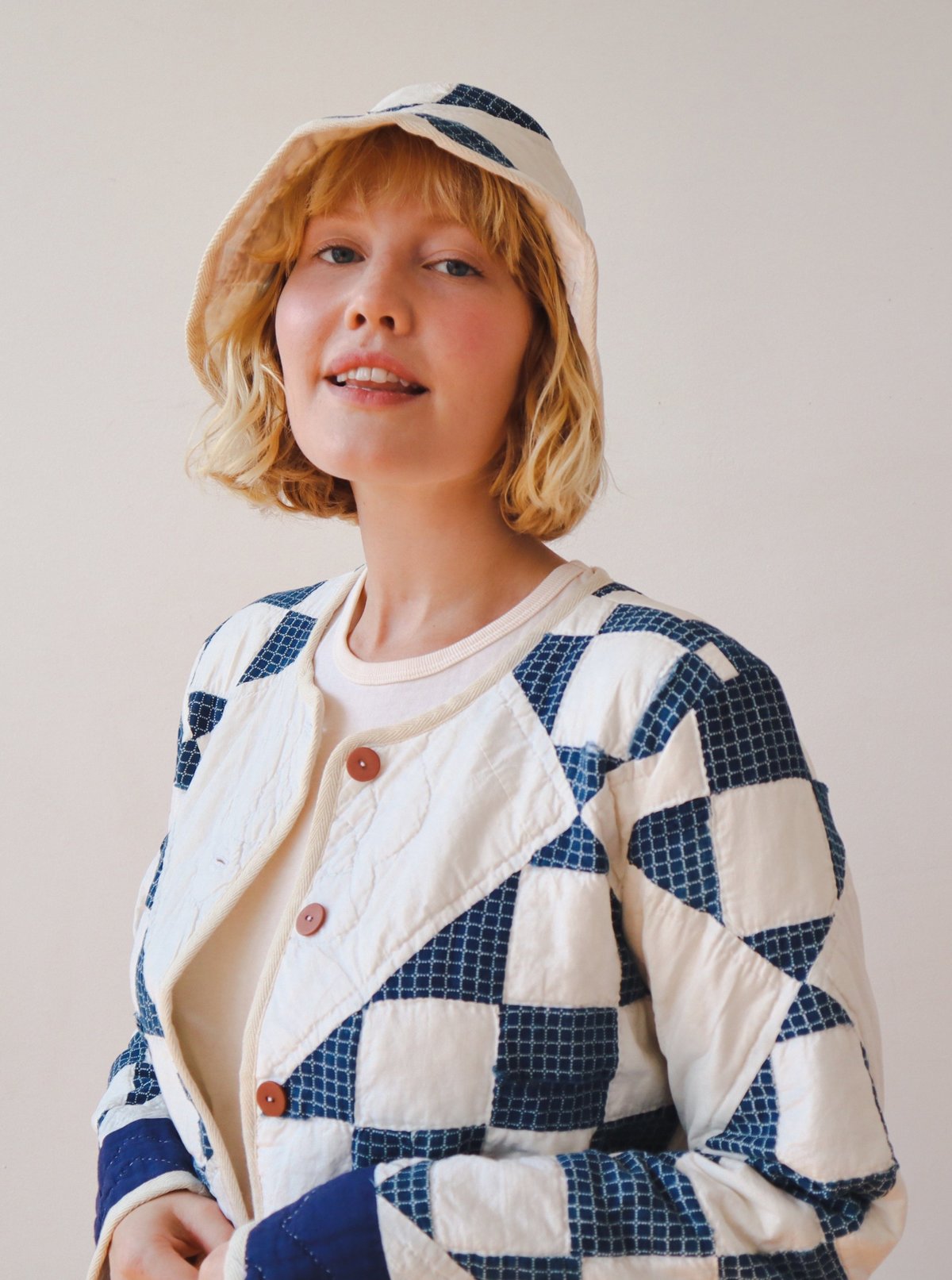 Marvin Ruby Album Quilted Bucket Hat - Indigo - Image 3 of 3