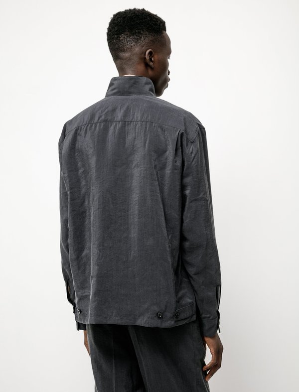 Lemaire Blouson Dry Silk Shirt - Coal | Garmentory