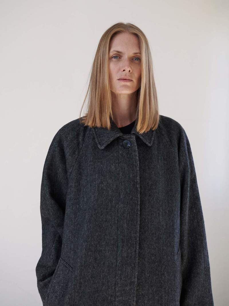 skall studio Mary Coat - dark grey | Garmentory