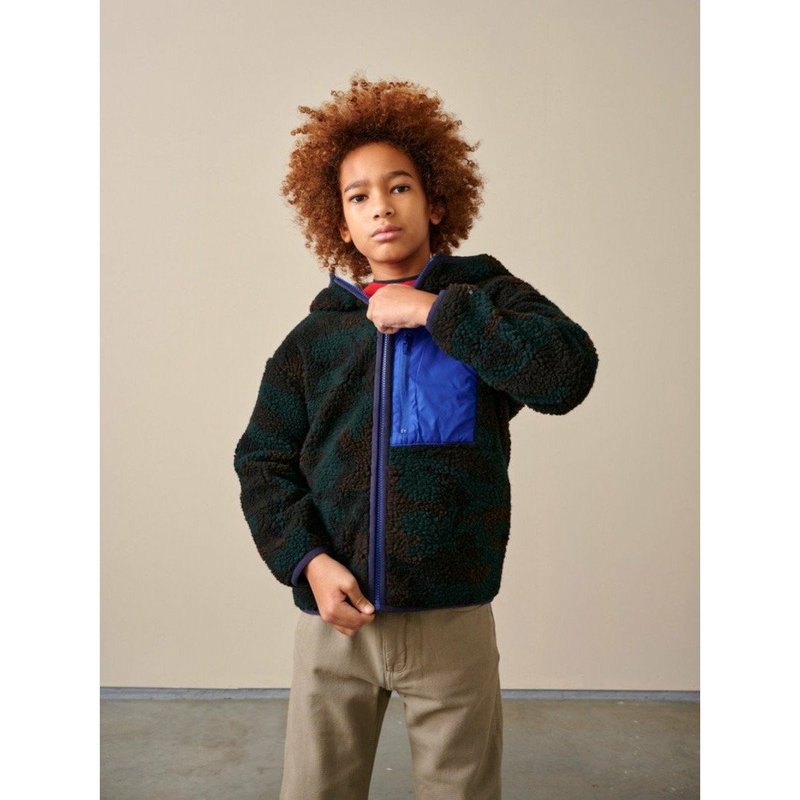 kids bellerose alwin teddy fleece sweater black Garmentory