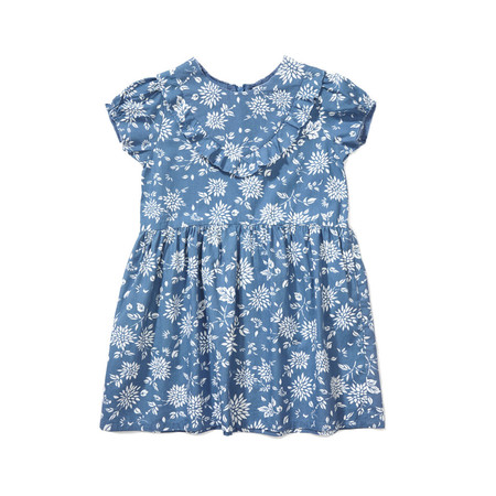 Kids Caramel EXCLUSIVE GINGER DRESS - WHITE/NAVY CHECK | Garmentory