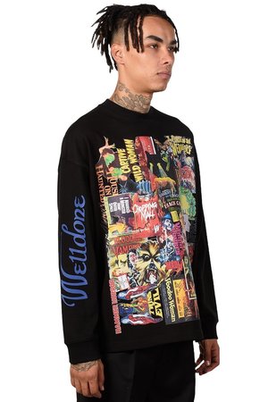 we11done horror Collage T-shirt - Black | Garmentory