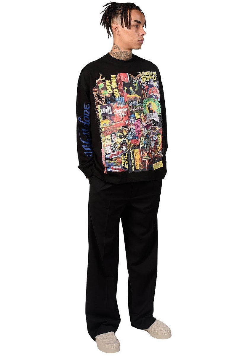 we11done horror Collage T-shirt - Black | Garmentory