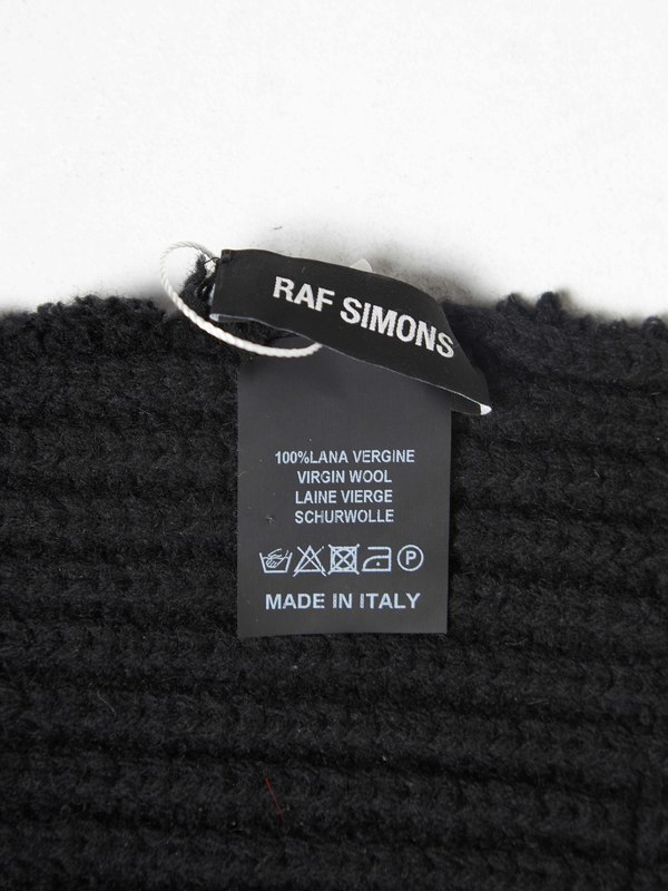 Raf Simons Wool Scarf - black | Garmentory