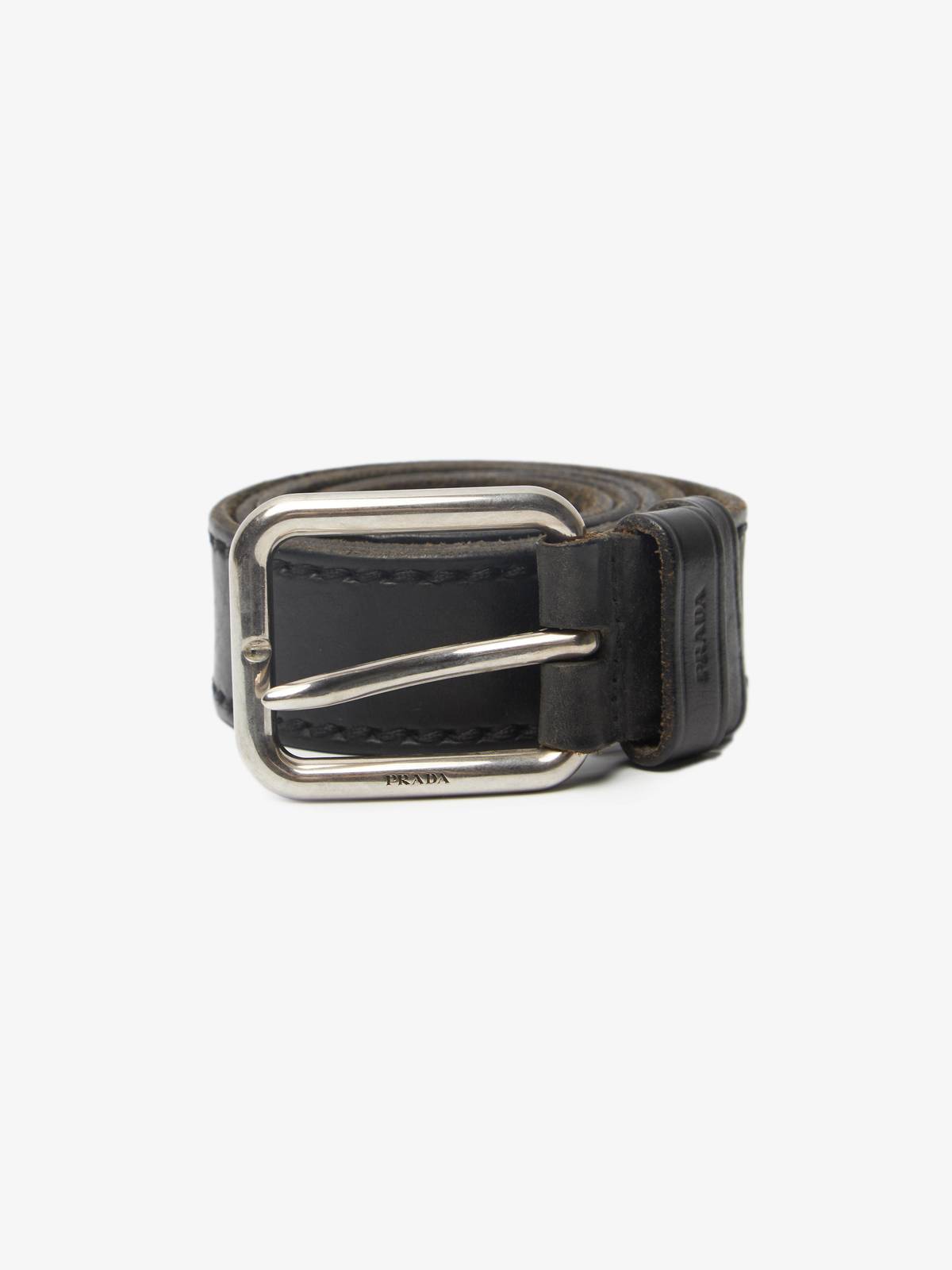 PRE-LOVED Prada Leather Belt - Black - Image 1 of 5