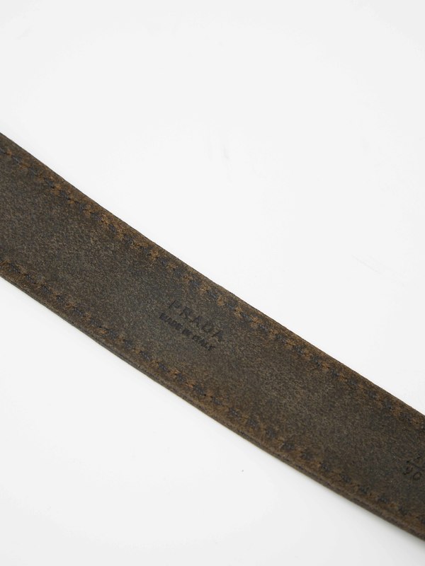 PRE-LOVED Prada Leather Belt - Black