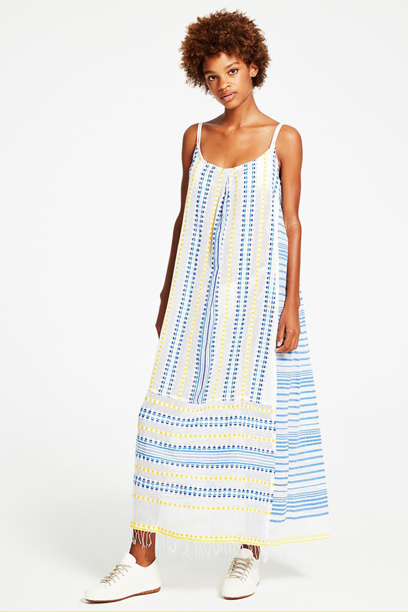 Slip Dress Lemlem Dress Sale NWT H&M Lemlem Blue Stripe Slip Satin