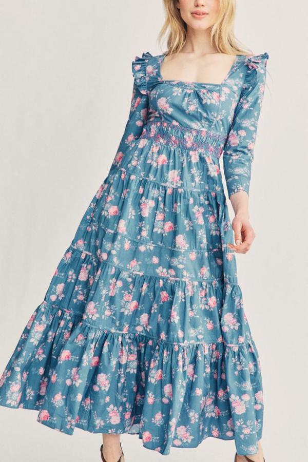 Love Shack Fancy Lyna dress Faded Denim Garmentory