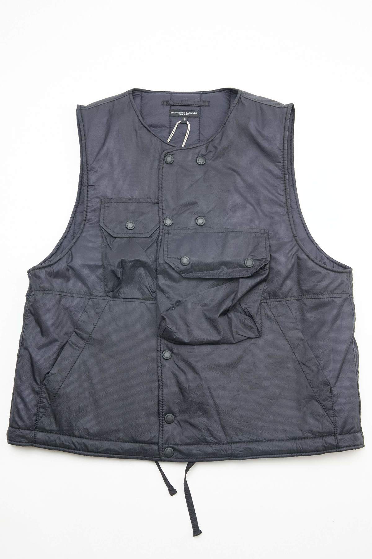 Engineered Garments Nylon Micro Ripstop Cover Vest - Dark Navy