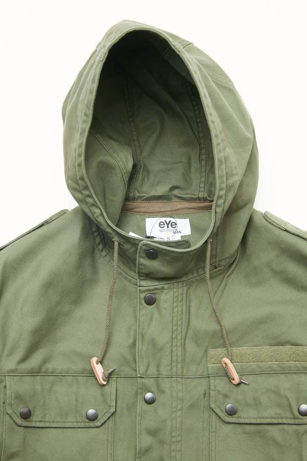 Junya Watanabe MAN Army Hooded Field Parka - Olive Green | Garmentory