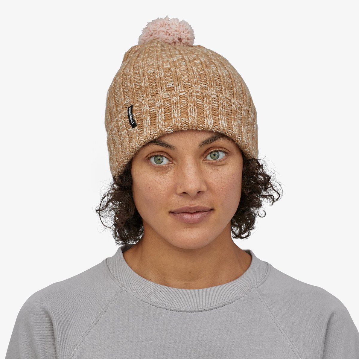 Patagonia Tan Knit Beanie with Pom Patagonia pomp pomp beanie Like new | Mercari main image 4