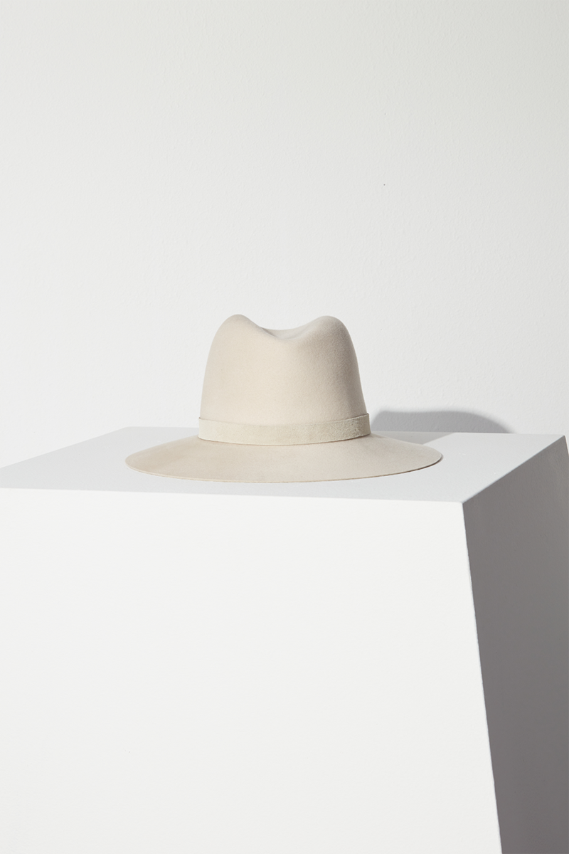 Janessa Leone Corinne Fedora in Fog. Size Small Janessa Leone Corinne Hat in Fog | REVOLVE main image 3