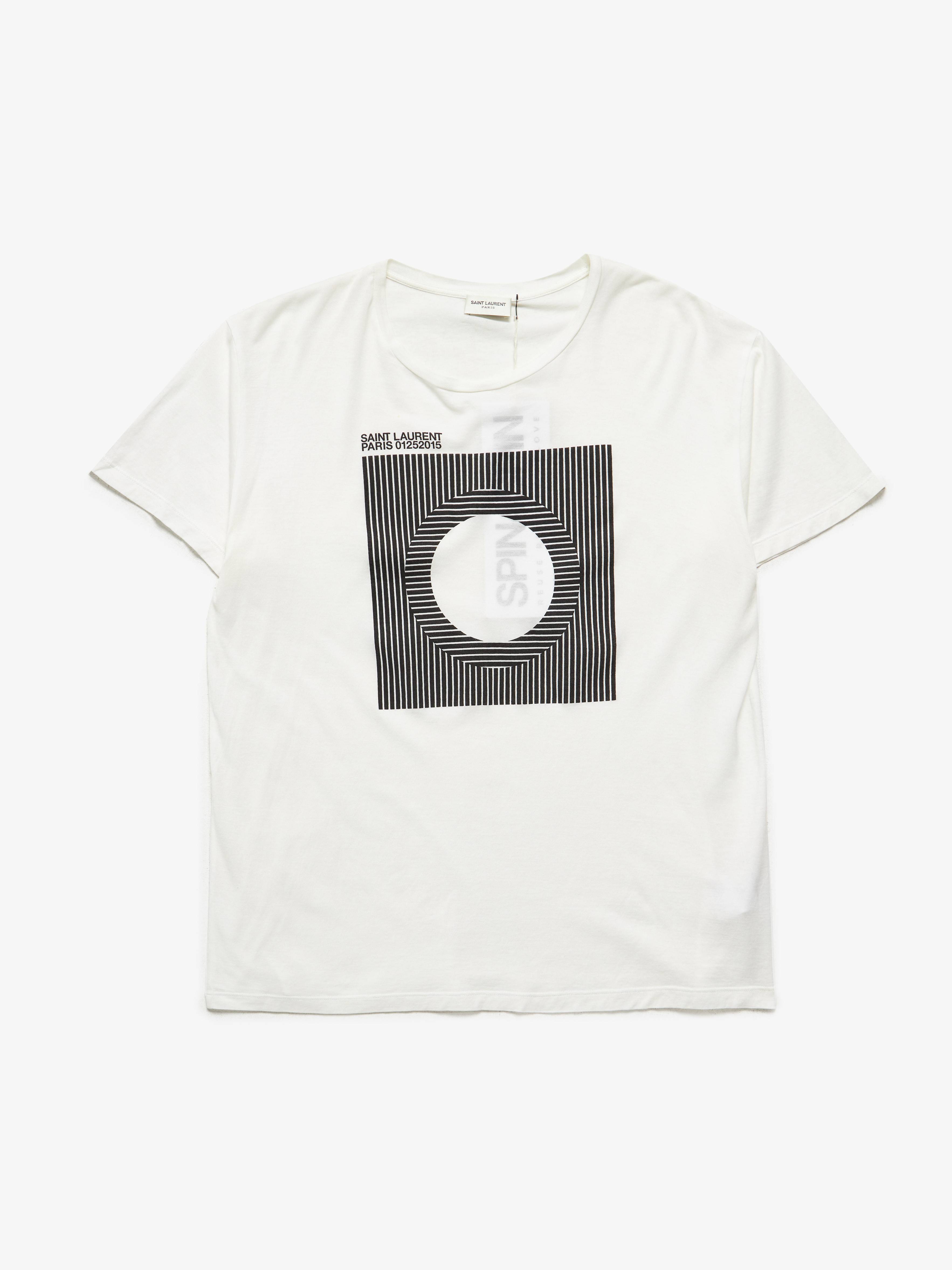 エディ期　Saint Laurent Paris 2012 Tシャツ 白 Saint-Laurent-Paris-X-Hedi-