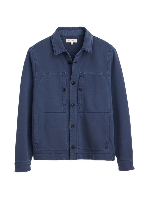 Alex Mill Fleece Utility Jacket Navy Garmentory