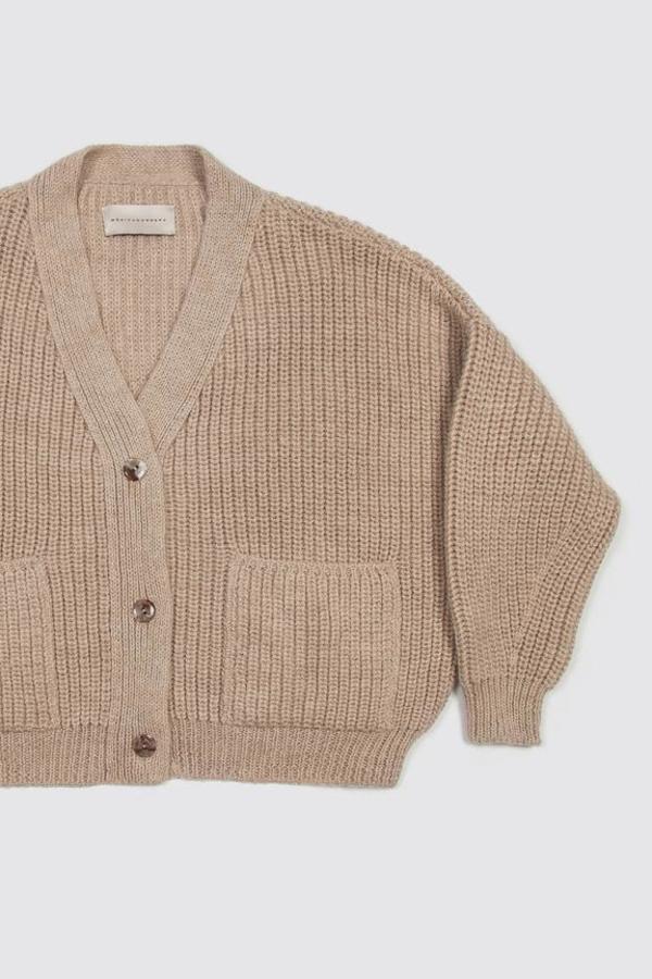 Cordera Ecowool Chunky Cardigan - Nude | Garmentory