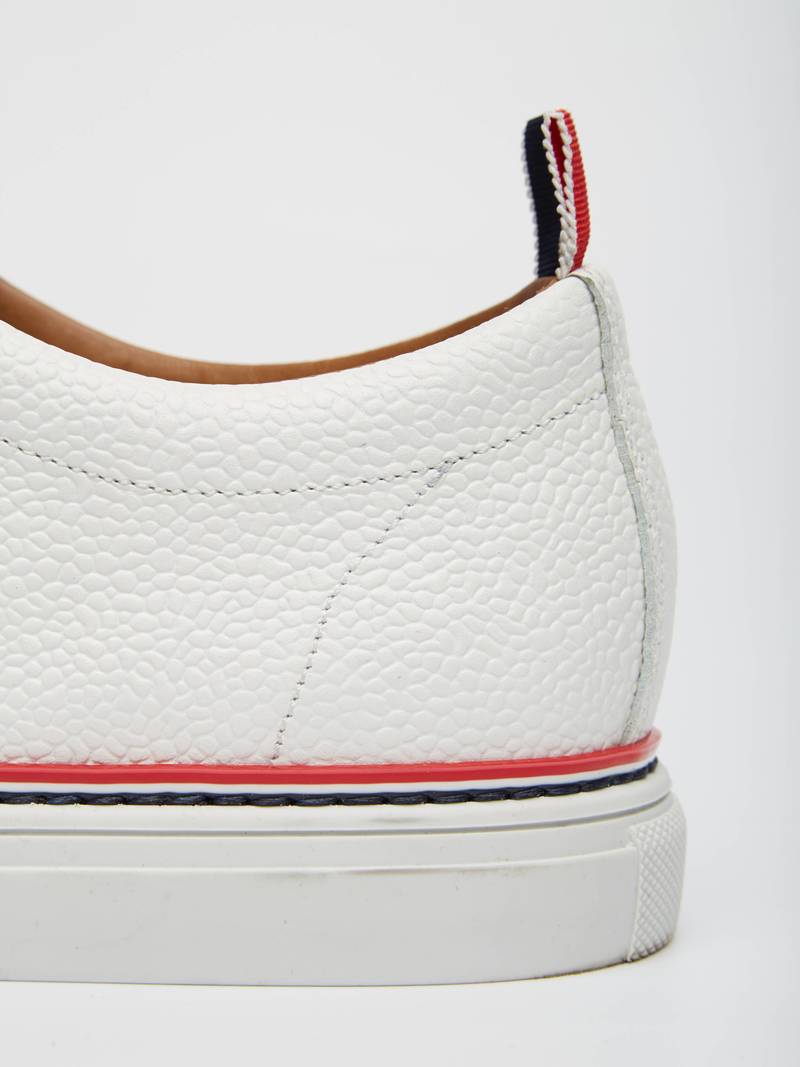 Thom Browne M Leather Low Top Sneakers - white | Garmentory
