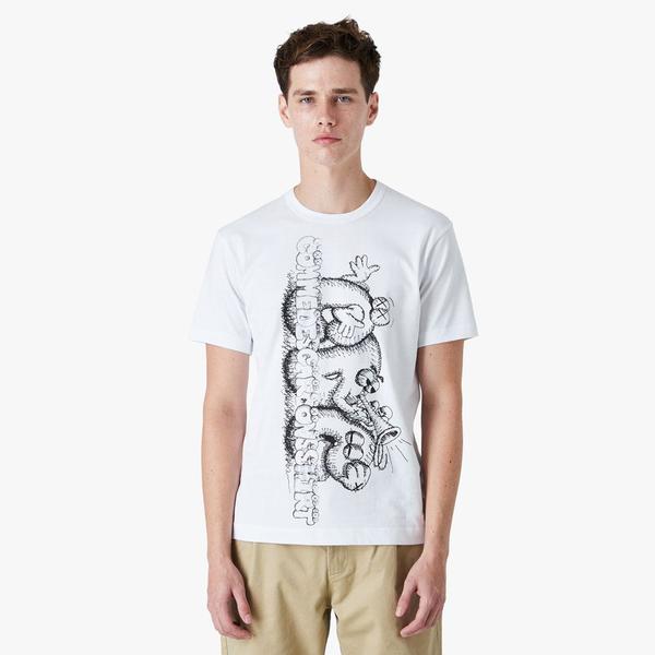 COMME des GARÇONS SHIRT x KAWS Graphic T-shirt - White | Garmentory