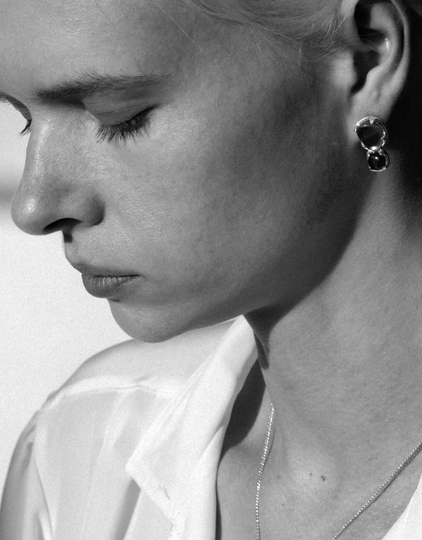 Cled Duo Beam Earrings - Gold